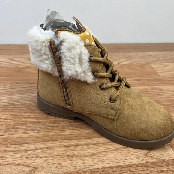 Fabkids Fur Lined Deer Face Boots Little Girls Size 13 NEW - Picture 9 of 12